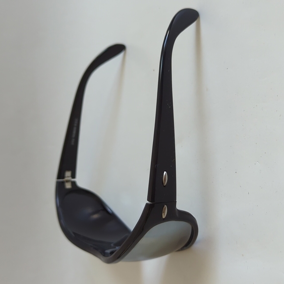 NWOT TrueVintage Large Wrap Biker style super dark smoke mirror lens sunglasses - Picture 3 of 7